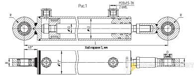 Гидроцилиндр МС63/30х500-3(4).11(785)