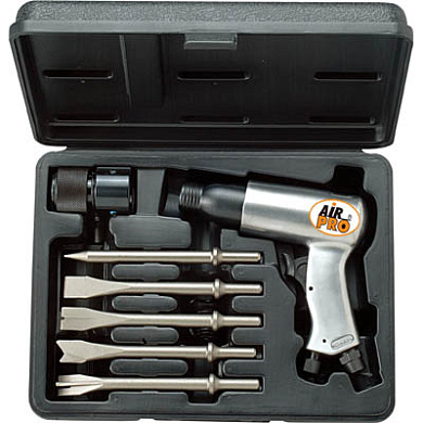 Молоток зубильный пневматический с комплектом зубил SA7100K в кейсе